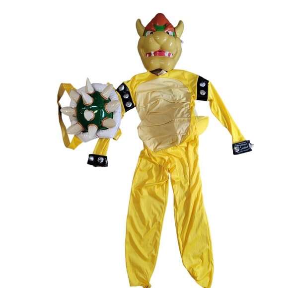 Spirit Halloween Kids Mario Bros Bowser Deluxe Costume with inflatable shell 7-8 - Picture 2 of 10